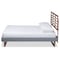 Baxton Studio Rina Dark Grey Upholstered and Ash Walnut Wood Full Size Platform Bed 164-9413-9422 - alternate 7